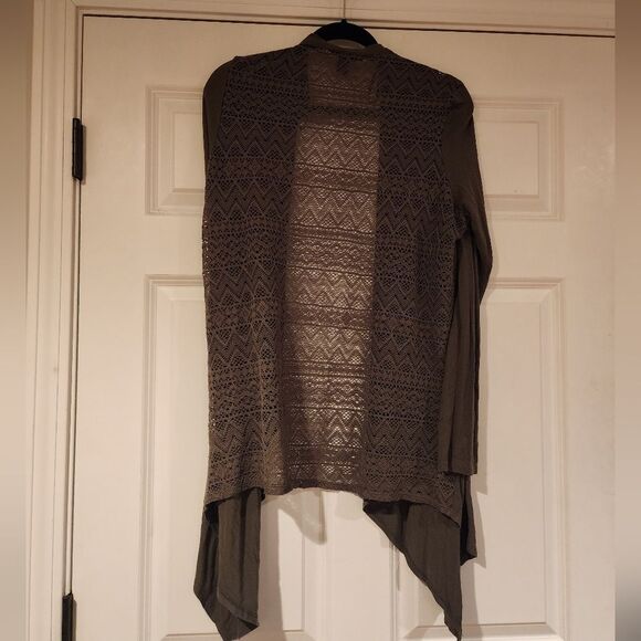 Forever 21 olive green long cardigan L - Picture 4 of 4